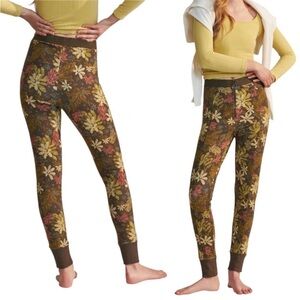 NWT Anthropologie Dark Green Knit Leggings - Size Medium